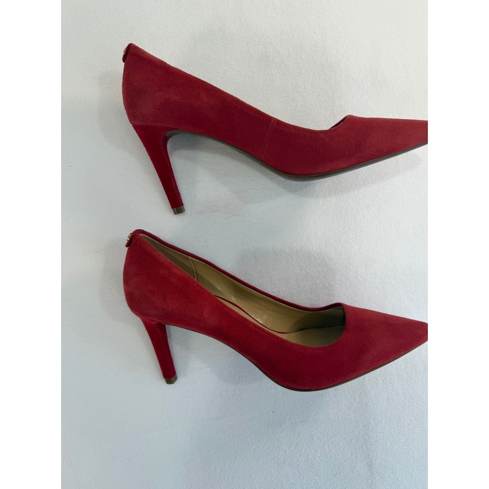 Michael Kors Pumps Size 8 terracotta Suede Pointed Toe Stiletto Classic Luxury - Picture 3 of 16